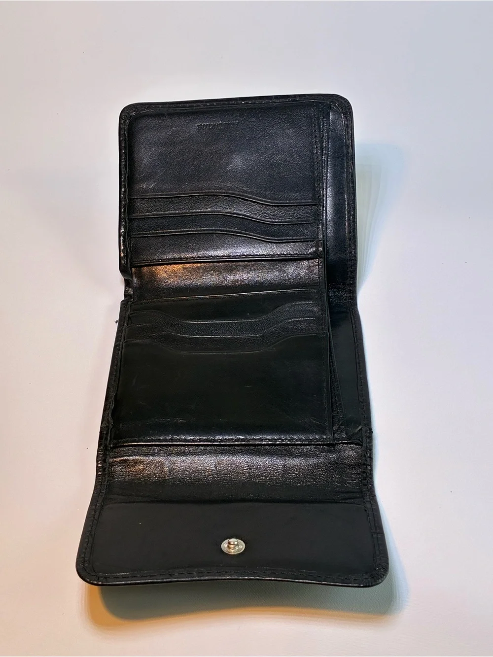Black Croc-Embossed Leather Wallet